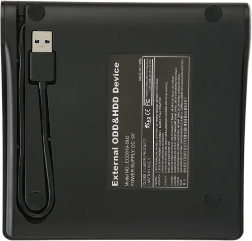 Vista 7 de External DVD Drive Enclosure,Slim USB 3.0 SATA External DVD Optical Drive,Portable 9.5mm DVD RW CD ROM DVD Drive Enclosure for Laptop Notebook 9.5mm