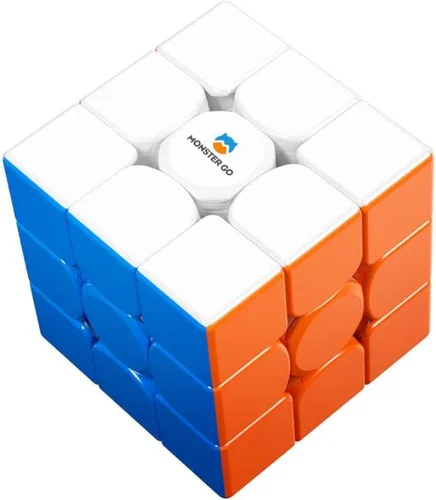 Monster Go Cubo de velocidad magnético 3x3, cubo mágico sin calcomanías de 48 imanes, juguete de rompecabezas 3D educativo para niños principiantes,
