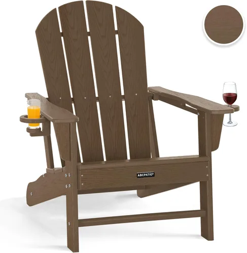 Vista 16 de Sillas Adirondack plegables – Silla Adirondack de plástico con soporte para tazas, sillas para exteriores resistentes a la intemperie