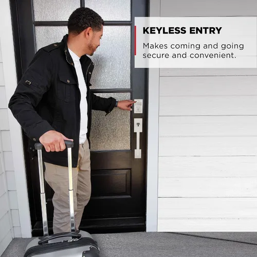 Vista 3 de Kwikset SmartCode 260 Cerradura Electrónica de Entrada sin Llave con Teclado y Pestillo de Seguridad, con Auto-Bloqueo, Códigos de Usuario Níquel