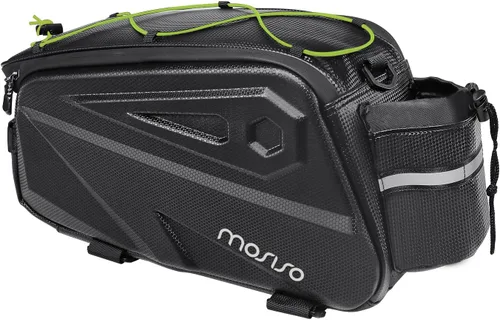 Vista 10 de MOSISO Bolsa de Portabicicletas, Bolsa de Maletero de Bicicleta Impermeable, Bolsa de Asiento Trasero de 14L EVA para Bicicleta de Montaña, Bolsa