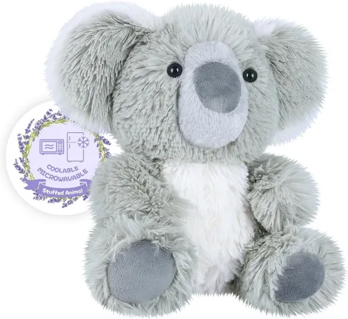 SuzziPals Animales de peluche de koala calentables y refrigerables, bonitos peluches de almohadilla térmica para microondas para calmar y relajarse,