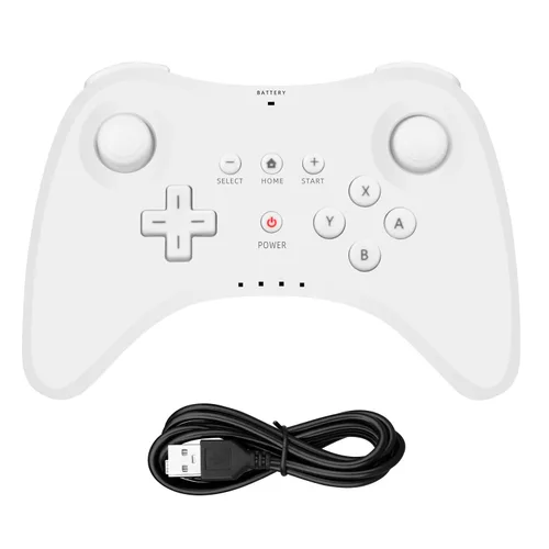 OSTENT Extensión Wireless Pro Controller para Nintendo Wii U Gamepad Consola Color Blanco