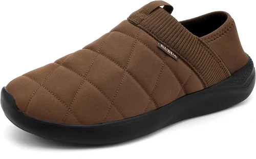 Vista 11 de KUBUA - Pantuflas unisex para interiores o exteriores, mocasines para jardinería Un negro