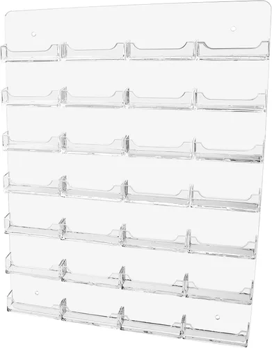 Marketing Holders Multi bolsillo de la pared del soporte de la tarjeta de visita de la tarjeta de regalo del estante claro 28 bolsillos