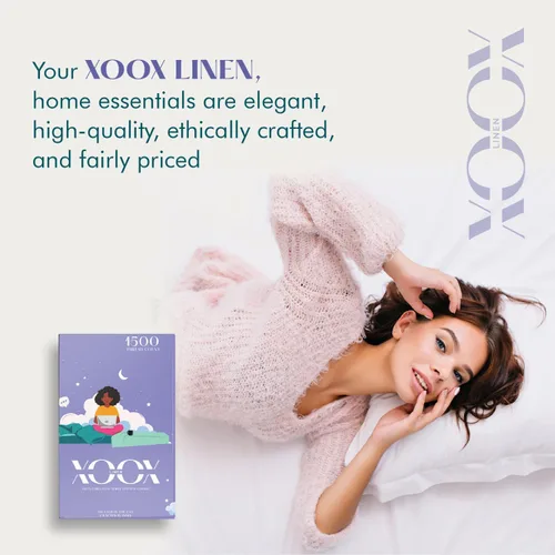 Vista 6 de XOOX Linen Juego de 2 fundas de almohada 100% de algodón egipcio, tamaño estándar/Queen, lujosas fundas de almohada de 1500 hilos color blanco