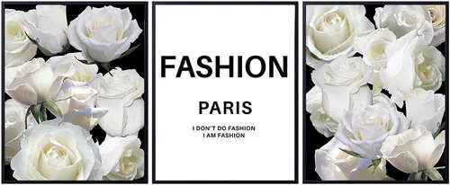 Fashion Quotes Set - Chic Modern Fashion design Home Decor for Bedroom, Living room, Bathroom, Office - Glam Wall Art Decor - Luxury Gift for Woman