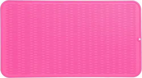 Vista 115 de MicoYang Tapete de silicona para secado de platos para múltiples usos, fácil de limpiar, ecológico, resistente al calor, tapete de silicona