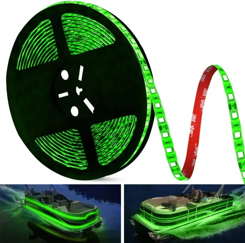 Luces LED de barco de 25 Pies, tira de luces LED de pontón marino impermeable, luz interior de cubierta de barco, accesorios de barcos, iluminación