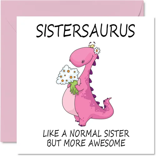 Vista 14 de Tarjetas de cumpleaños para hermano – Brothersaurus – Tarjeta de cumpleaños de hermana o hermanastro, feliz cumpleaños hermano, regalo de tarjeta