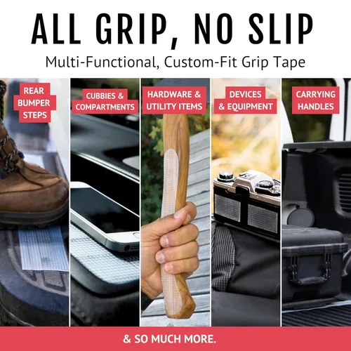 Vista 6 de CATTONGUE GRIPS Cinta de Agarre No Abrasiva - 1 pulgada de Grosor, Resistente, Impermeable, Cinta Antideslizante para Envolver Herramientas, Bates