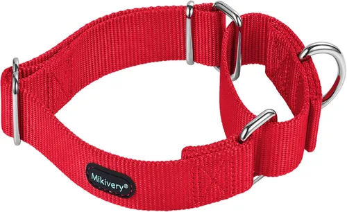 Vista 16 de Mikivery Martingale - Collar de nailon ajustable y de entrenamiento de seguridad, colorido y cómodo, con hebilla de metal, collares para mascotas