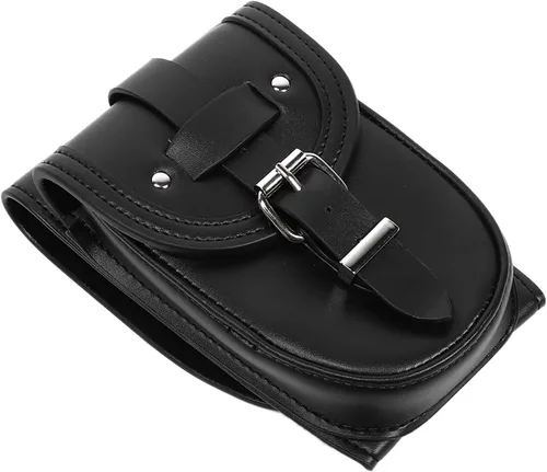 Vista 6 de Qiilu Bolsa de tanque de motocicleta, impermeable para motocicleta, piel sintética, cubierta de tanque de combustible, aceite, gasolina, panel