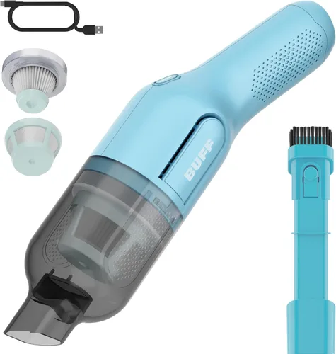 BUFF Aspiradora de mano inalámbrica, aspiradora recargable para automóvil con ranura combinada y herramienta de cepillo incluida, para el hogar,