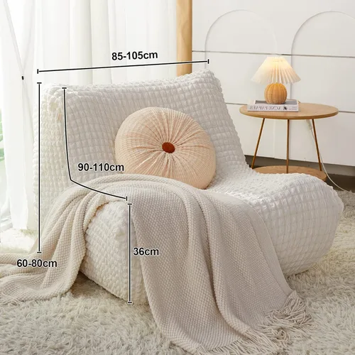 Vista 6 de cjc Fundas de sofá de suelo sin brazos, funda protectora para silla junto a la chimenea, fundas elásticas para sillas puff para adultos, fundas