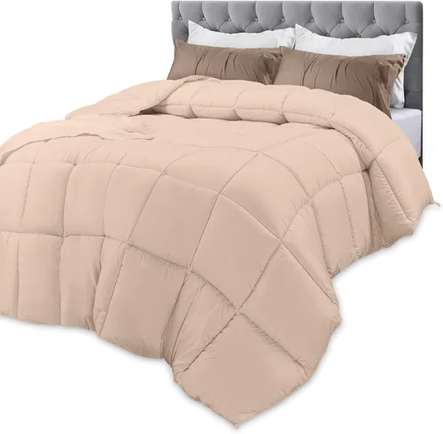 Vista 18 de Utopia Bedding Edredón de tamaño king, inserto de edredón para todas las estaciones, edredón de cama cosido en caja con esquinas y relleno Blanco