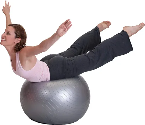 Vista 10 de Pelota de ejercicio (21.7-33.5 in) Duraform - Pelota de yoga, estabilidad resistente a las explosiones, equilibrio y soporta pilatos de 600 libras