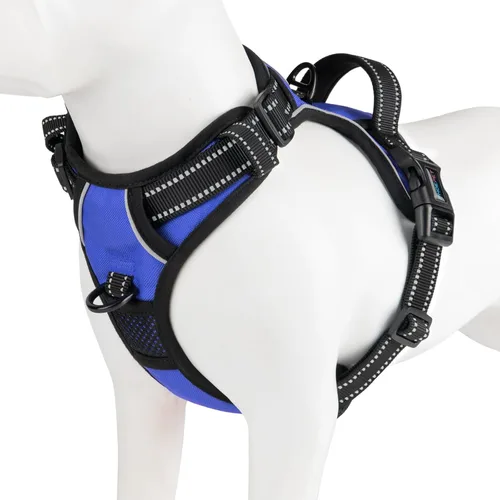 Vista 10 de PHOEPET Arneses para perros sin tirones para cachorros pequeños, chaleco reflectante ajustable con clip frontal con 2 ganchos de fijación de correa