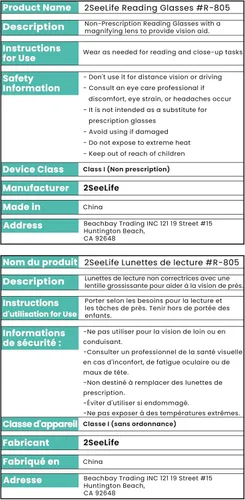 Vista 9 de 2SeeLife Gafas de lectura de ojo de gato TR-90 de gran tamaño para mujer – Ajuste mediano-ancho, marco resistente, lectores geométricos premium, oro