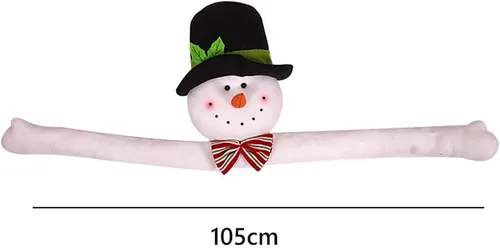 Vista 2 de Decoración de muñeco de nieve de Papá Noel de felpa para decoración de árbol de Navidad, A, Clásico