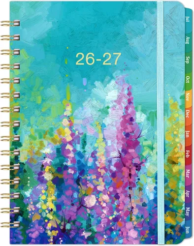 Agenda 2026-2027 – Agenda académica 2026-2027, julio 2026 – junio 2027, planificadores semanales y mensuales, 6.3 x 8.4 pulgadas, 26-27 calendarios