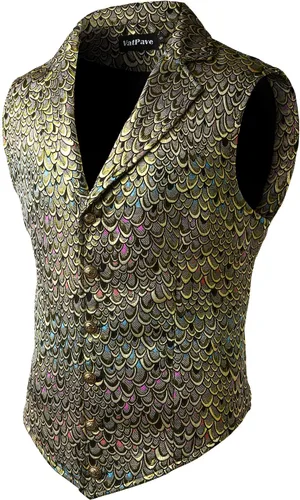Vista 14 de VATPAVE Chaleco de traje victoriano para hombre, chaleco gótico steampunk Beige Negro