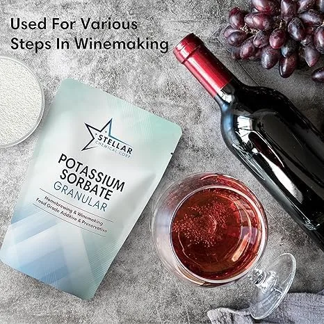 Vista 3 de Sorbato de potasio – Sorbato de potasio para elaboración de vino y elaboración casera – Conservante de alimentos para cerveza, vino, salsa