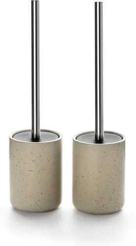 Vista 11 de Juego de 2 cepillos de limpieza para taza de inodoro para baño, sin ensamblaje y sin rayar la taza del inodoro, mango antióxido 304