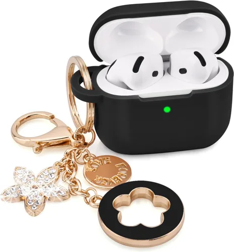 Vista 28 de Funda floral para Apple Airpods iPods 4, funda para mujer, VISOOM 2025 de silicona 3D Airpod iPod 4ª generación, fundas protectoras lindas