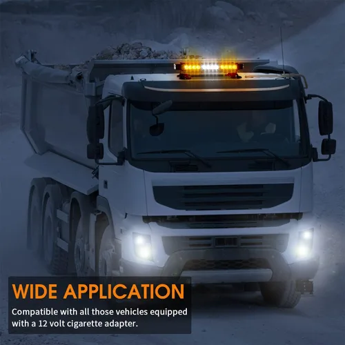 Vista 8 de LINKITOM - Barra de luz LED estroboscópica intermitente de doble cara con 30 LED de alta intensidad, señalización de peligro o emergencia