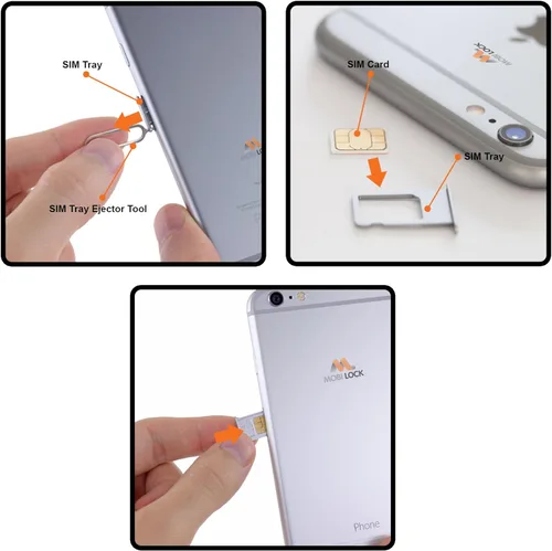 Vista 4 de Mobi Lock Herramienta de extracción de bandeja de tarjeta SIM de 10 piezas compatible con todos los teléfonos inteligentes y tabletas, iPhones
