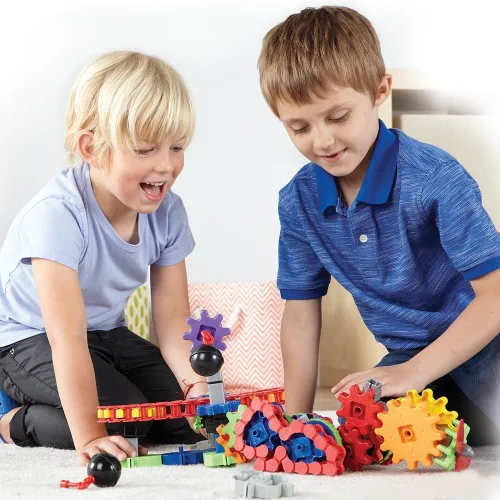 Vista 7 de Learning Resources Gears! Gears! Gears! Machines in Motion - STEM para niños pequeños, juguetes de construcción e ingeniería prácticos, pensamiento