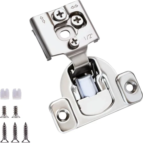 Vista 11 de Bisagras de cierre suave, paquete de 10 5 pares de bisagras superpuestas de 1 pulgada de cierre automático para armarios de cocina, marco frontal