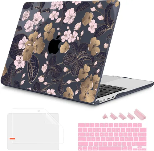 Vista 23 de Mektron Diseñada para MacBook Air 2025/2024/2023 de 15 PULGADAS M4 A3241 /M3 A3114 /M2 A2941, Carcasa de Cubierta Rígida de Plástico Impreso