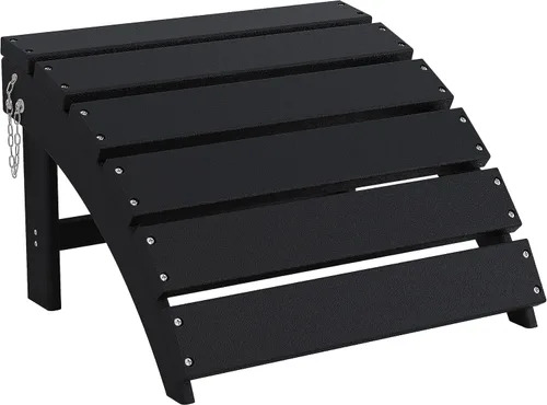 Sundale Outdoor Otomana Adirondack plegable de plástico, reposapiés para todo tipo de clima, resistente a la decoloración y al óxido, perfecto para