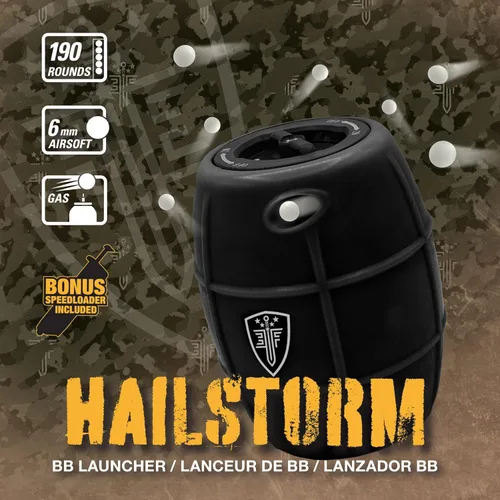 Vista 6 de Elite Force Hailstorm Airsoft BB Dispositivo de dispersión – Lanzador BB reutilizable de 0.236 in con cargador de velocidad – Capacidad para hasta