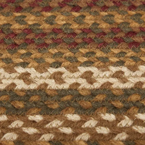 Vista 5 de VHC Brands Tea Cabin - Alfombra rectangular de yute rústico a rayas verdes con almohadilla para el suelo, 24 x 36 pulgadas