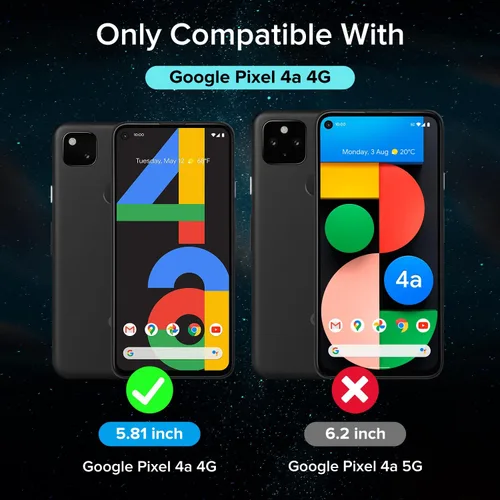 Vista 2 de ivoler Paquete de 2 protectores de pantalla de vidrio templado para Google Pixel 4a 4G (5.8 pulgadas)