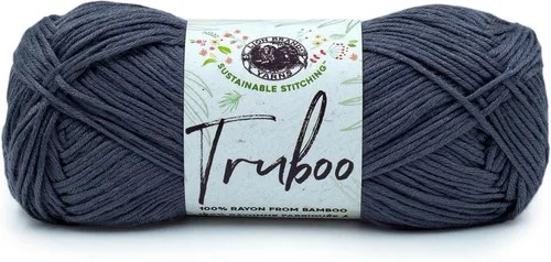 Vista 38 de Lion Brand Yarn Truboo Yarn, Azul (1 madeja)