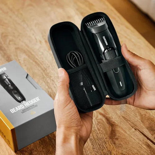 Vista 7 de MANSCAPED The Beard Hedger - Cortadora de barba para hombre, rueda de hoja ajustable de 20 longitudes, hoja en T de acero inoxidable para recortar