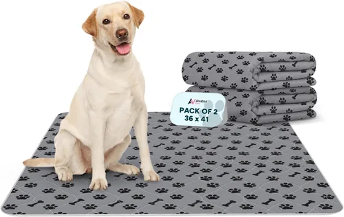 Vista 8 de Almohadilla lavable para orina de perros, 100% a prueba de fugas, (18 x 24 pulgadas, paquete de 1) almohadilla reutilizable para mascotas