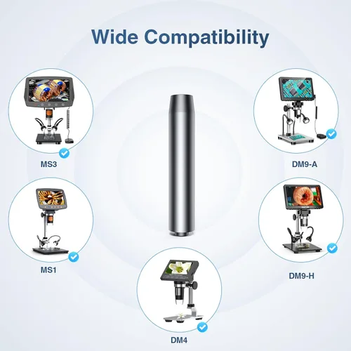Vista 4 de Hayve Tubo de extensión de microscopio digital, poste de metal extensor de 6 pulgadas más largo para una visión más grande, ver toda la moneda