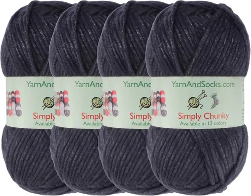 Vista 48 de JubileeYarn Halo Fables Yarn - 100g/Skein Bulky Polyester - North Wind Sun - 2 Skeins
