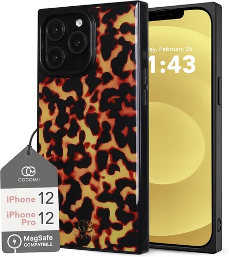 Vista 7 de Cocomii - Funda rectangular compatible con iPhone 12 Pro Max/13 Pro Max - Compatible con MagSafe, patrón de carey, estampado animal, funda para Negro
