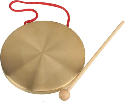 Yibuy 5.906 in Instrumentos de latón Platillos de cobre Opera Gong con Ronda Play Hammer Drumstick