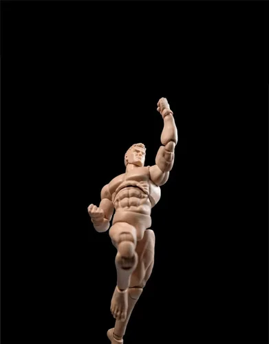 Vista 7 de 1/12 Male Action Figure,6inches Strong Muscular Body Man Soldier Super Flexible Figure Model for Custom Sketch Practice Collection