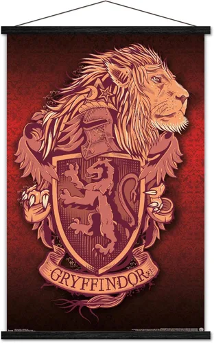 Vista 8 de Trends International The Wizarding World: Harry Potter - Póster de pared con escudo de león de Gryffindor, 14.725 x 22.375 pulgadas, versión