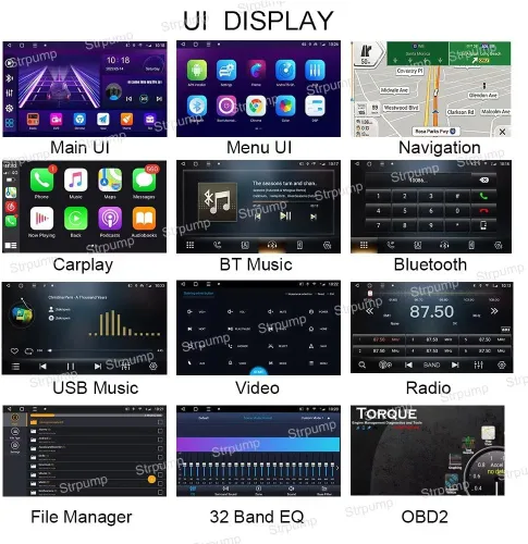Vista 8 de Radio estéreo de coche de 9 pulgadas, 4+64 GB, Android de 10 pulgadas, compatible con KIA Forte (MT) 2008-2013 Cerato 2, unidad principal