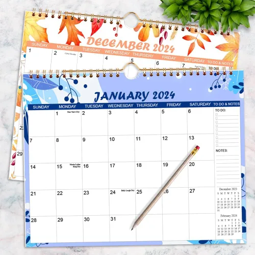 Vista 5 de Calendario 2024-2025 Calendario de pared de junio de 2024 a junio de 2025, calendario mensual de 13 meses con diseños de temporada