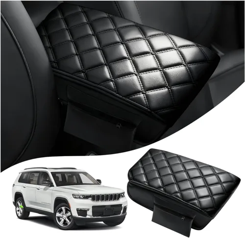 Autorder Funda de consola central para Jeep Grand Cherokee 2011-2019 2020 2021, accesorios para reposabrazos, funda antiarañazos, almohadilla de